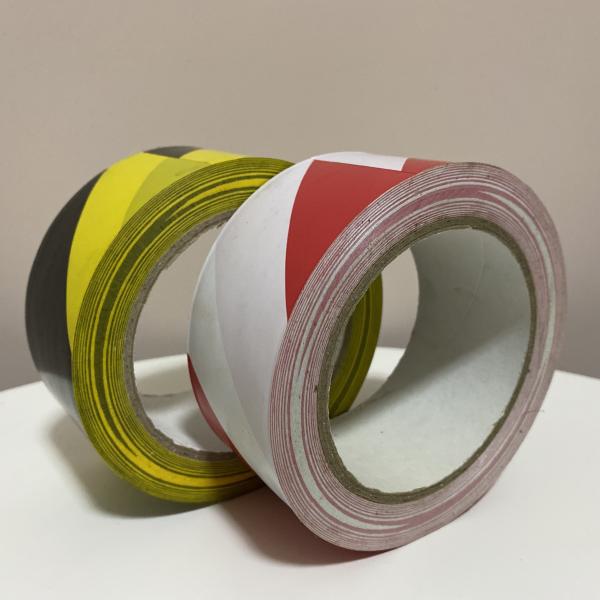 Quality Red And White PVC Lane Marking Tape , Colorful Crime Scene Caution Tape for sale
