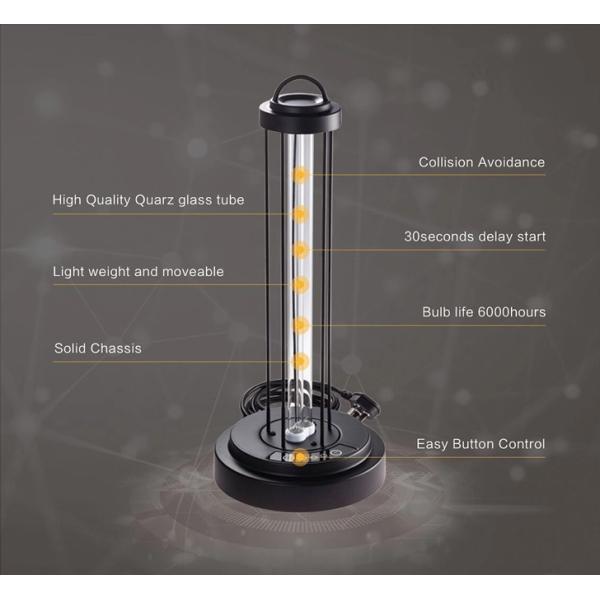 38W UVC Germicidal Lamp Remote Control Ultraviolet Sterilizing Disinfection