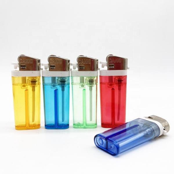 Standard Hot Sale Factory Wholesale Flint Wheel Lighter Transparent Color Cigarette Lighter