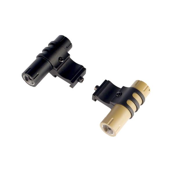 Easy Operation Metal Led Flashlight , Mountable Tactical Flashlight With Angled Offset Ring Mount