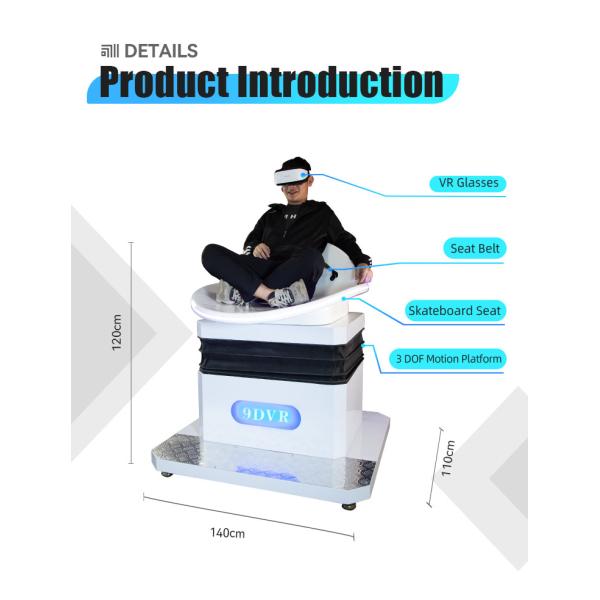 1 Seat 9D Vr Cinema Arcade Game Machine Slide Virtual Reality Simulator