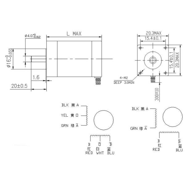 NEMA8 Stepping Motor, 1.8° step angle stepper motor