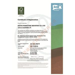 DIOUS FURNITURE GROUP CO., LTD Certifications