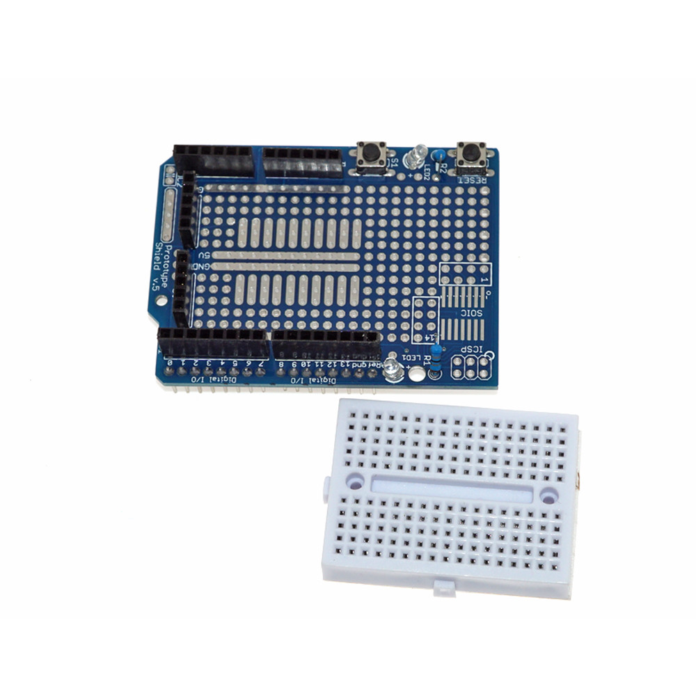 Prototyping PCB Prototype Shield UNO R3 ProtoShield With Mini Breadboard