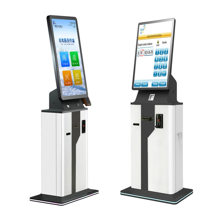Convenient Check In Kiosk with Card Dispenser and Android/Linux/Win7/8/10/11 Operating System