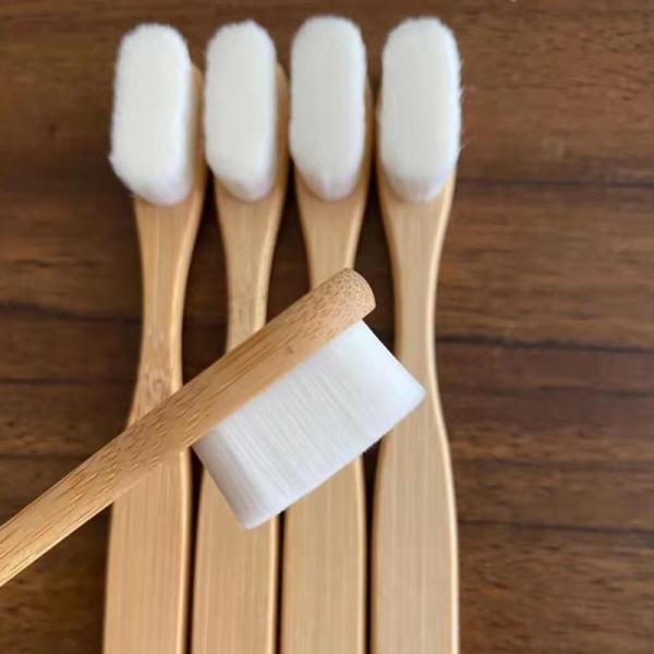 Smoothie Flat Handle Eco Bamboo Toothbrush With Soft Nano Bristle