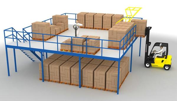 Quality High Grade Steel Mezzanine Floor Heavy Load Max 4000mm Beam Length for sale