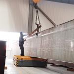 Yellow Color 20 Tons Shipbuilding Using Rail Transfer Trolleys