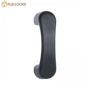 China Black Flexible Flush Pull Handle , Industrial Cabinet Door Pulls With Lock Core on sale