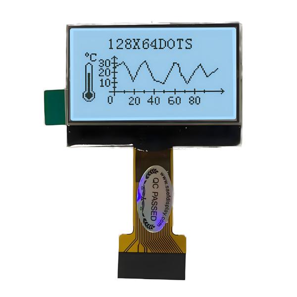 Quality 128X64 Pixel COG LCD FSTN Positive 3.3v With White Backlight Unit for sale