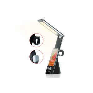 Multi Function Wireless Charger With Clock Lamp