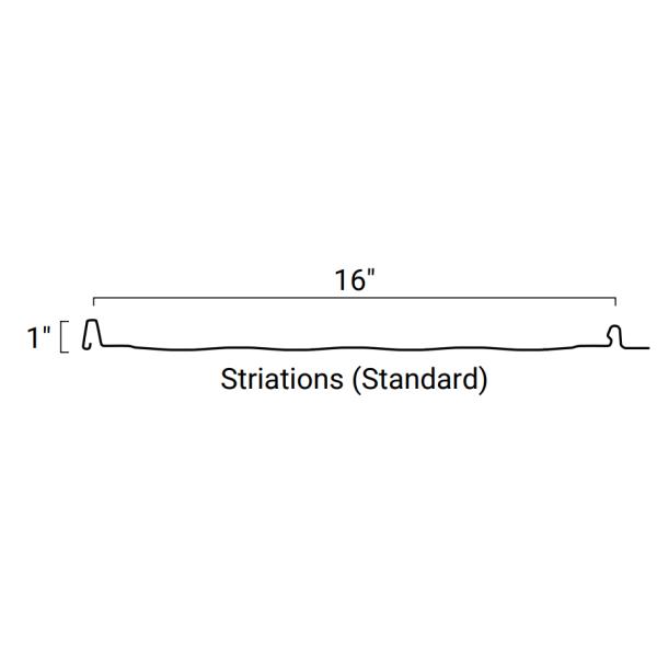 drawing profile of standing seam