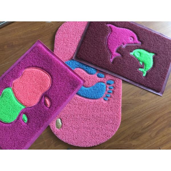 Custom welcome pvc coil mat for front door PVC Coil Logo Door Mat