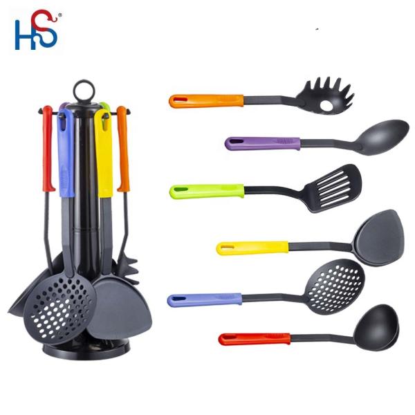 ISO9001/BSCI Certified TPR Handle Silicone Kitchen Utensils Cooking Accessories Tool Set