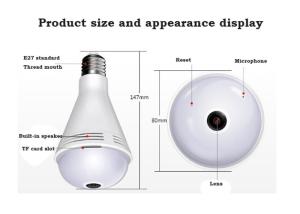 960P Speaker Wireless SPY Cameras Colorful Light Loop Recording Image Clear