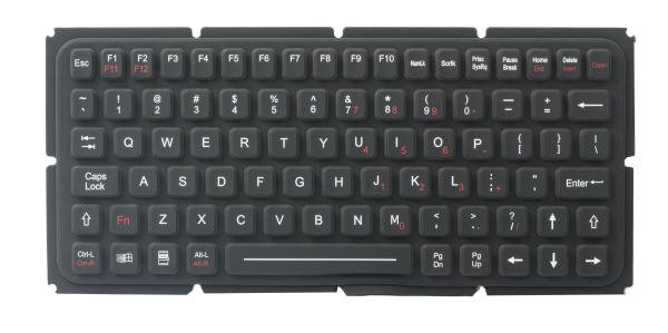 Quality IP65 thin silicone industrial keyboard with OEM version for ruggdeized computer for sale