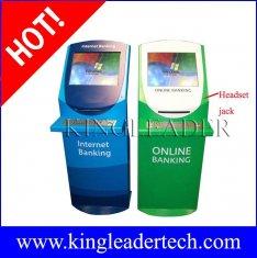 Wholesale Online banking touch screen custom kiosk design with A4 printer,metal keyboard from china suppliers