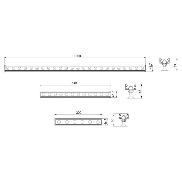 Ip65 Outdoor Led Wall Washer 36w Rgbw 4 in 1 In Outdoor Facade Lighting