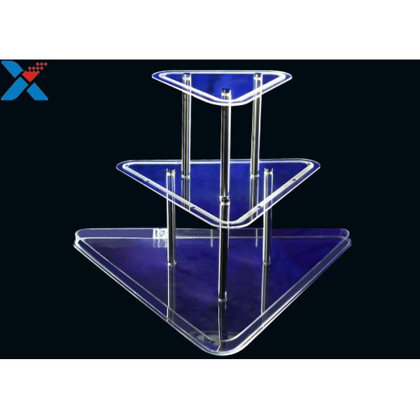 Clear 3 Layer Acrylic Wine Holder , Lucite Display Stands Durable And Chemical Stability