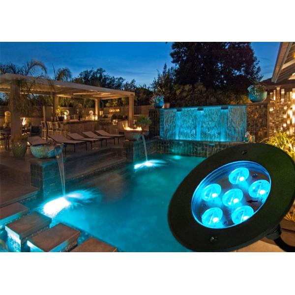 High Brightness IP68 Waterproof 6*3W Underwater LED Lights for pool or pond