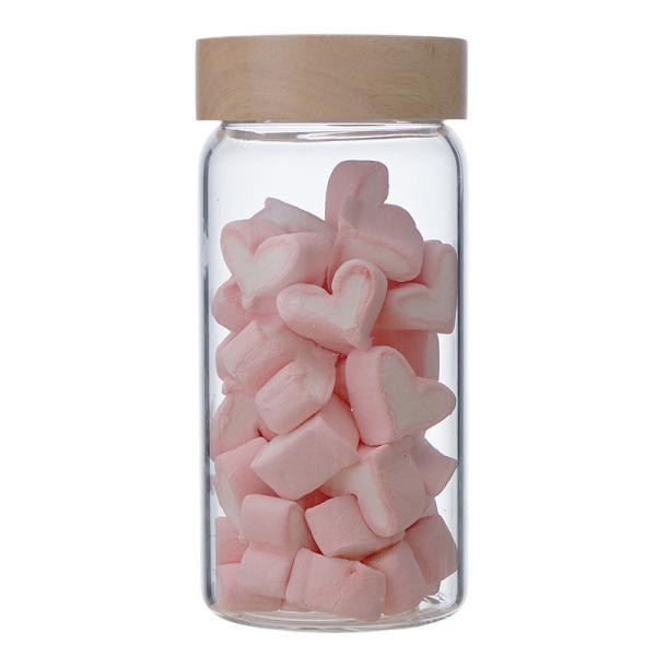 Food Grade Pyrex Glass Jars Food Container Clear Color With Bamboo Lid