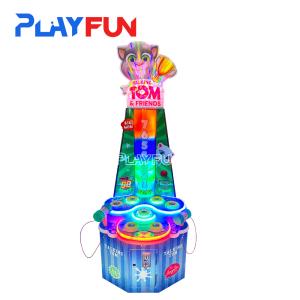 China Sports Kids Coin Operated Machine Arcade Game Kids Redemption Ticket Game Hammer Hit Game Machine Talking Tom & Friend on sale