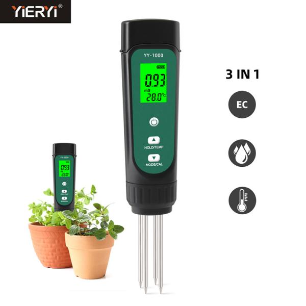 Quality Farm Tool Soil Moisture Tester Digital EC Moisture Temperature Meter for sale
