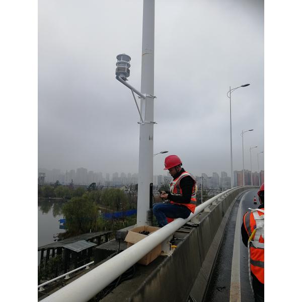 Temperature Humidity SO2 NO2 CO O3 PM2.5 PM10 Compact Weather Station with Design