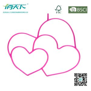 Betterall Sweet Pink PVC Metal Hanger in Heart Shape