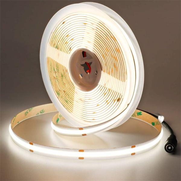 IP20 Cob Led Tape Light Single Color DC24V / 12V 11W 8mm Flexible