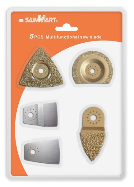 Quality 5 Piece Oscillating Tool Uni-Fit Tile Blades for Fein Multimaster, Bosch, Rigid for sale