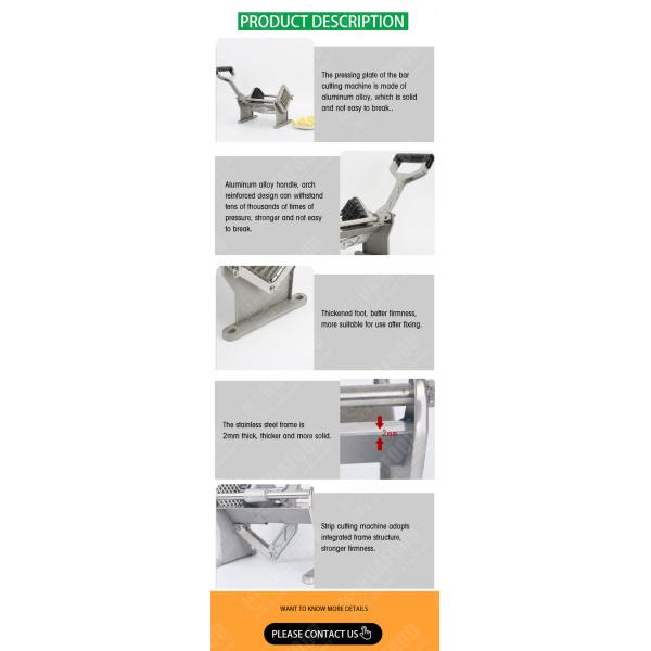 Stainless Steel Blade Manual Vegetable Stick Cutter Ce Approved