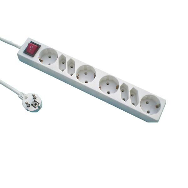 Quality European 6 Gang Electric Extension Socket 3 Way Socket with Customized Functions for sale