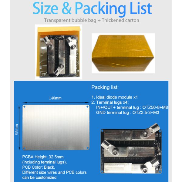 40V 300A Ideal Diode Charging Reverse Current Protection Solar Anti Backflow Diode