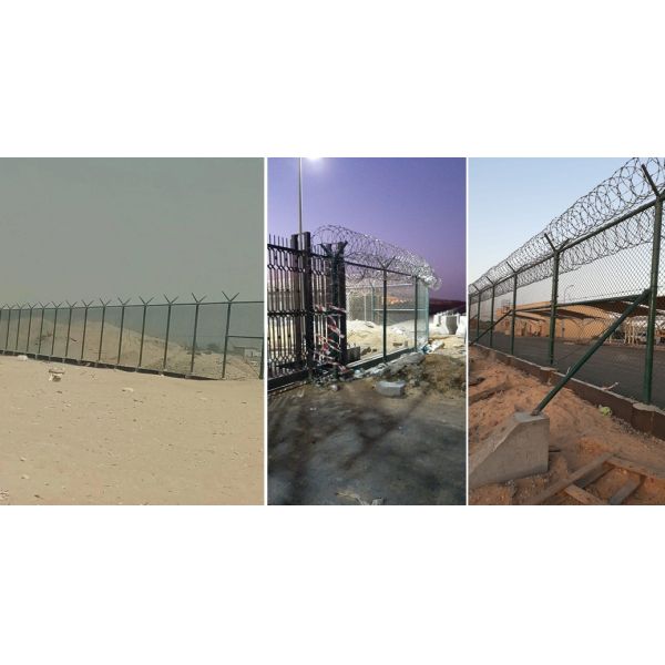 Customized Gi Chain Link Fencing For Airport And Kuwait Bidding Project