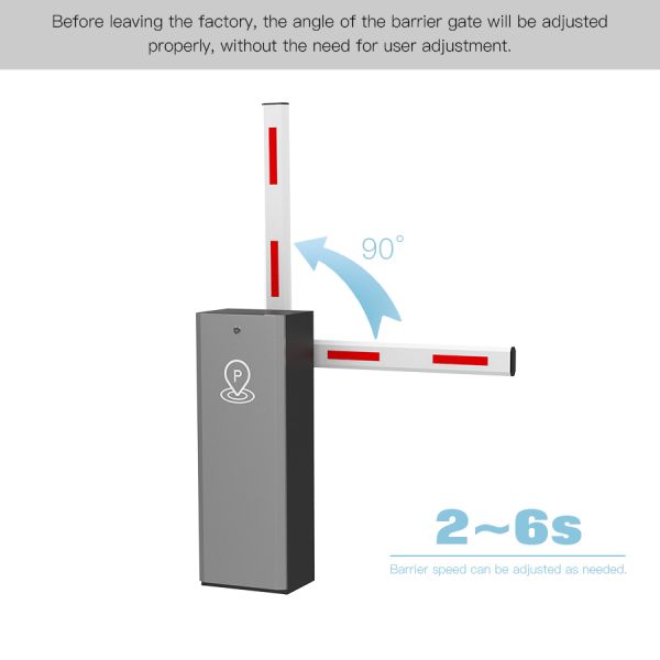 HCW Barrier Gate Ac220v Security 3.5m Length Best Waterproof Pole Dc24v Parking