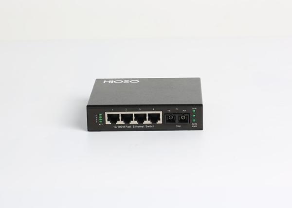 Quality 4 10/100M TP 1 100M FX Port Optical Ethernet Switch CCC Approval for sale