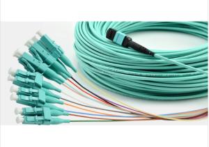 Multimode 12 Fibers MPO Patch Cord For FTTB Network 850 Nm - 3.5dB / Km Attenuation