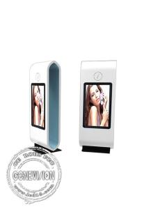 Dual Screen Interactive Multi Touch Kiosk Digital Signage Ultra Thin White Frame