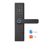 Durable Luxury Fingerprint Handle Door Lock 60mm With Camera