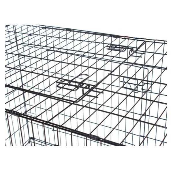 30'' Black Powder Coated Wire Mesh Small Size Dog Kennel with ABS Plastic Tray with One door/Two door/Three door