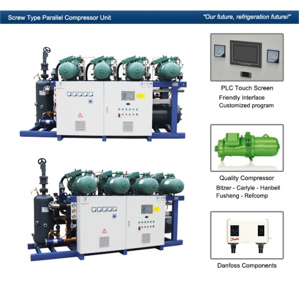 Fruit Cold Room Cooling Unit Cold Room Chiller Unit 415V/3P/50Hz