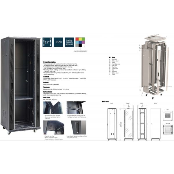 19 Inch 12/24/48 Cores Outdoor Armored Fiber Optic Cable Data Cabinets for 3G Network