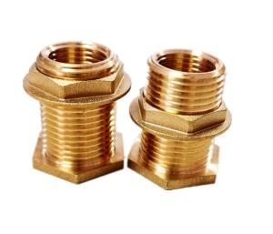 China 1/2 Female NPT 3/4 Male GHT Solid Brass Water Tank Connector Bulkhead Fitting on sale