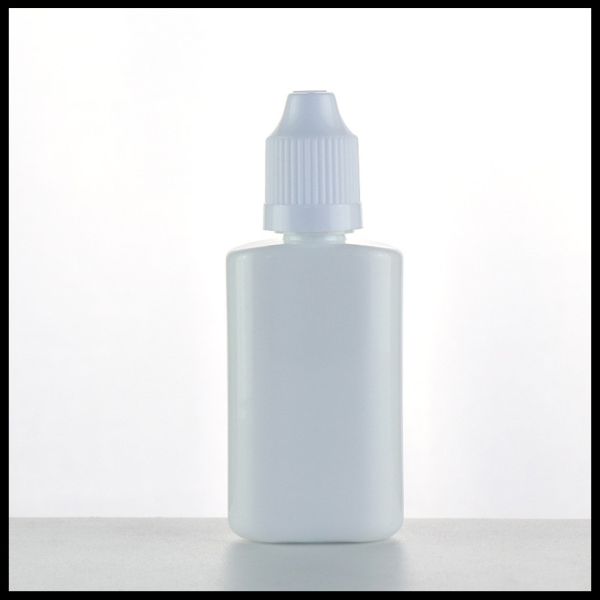 White PET E Liquid Bottles , Plastic Eye Dropper Bottles 30ml Childproof Cap