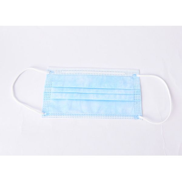175*95mm Blue Color Disposable Earloop Face Mask 3 Layers Comfortable