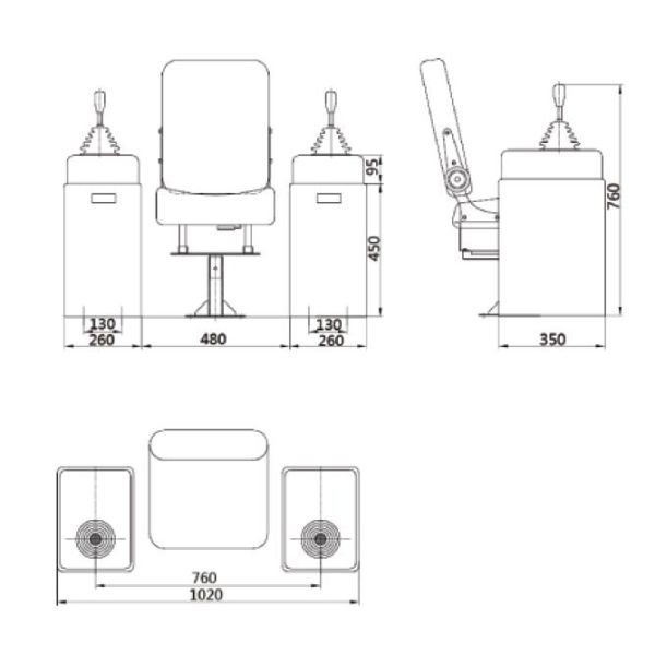 Grey Ntccb Control Console Crane Operator Cabin -40 To +50 C