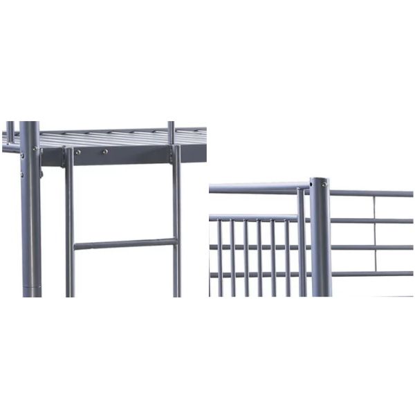 Home 2 Tiers Twin Bunk Bed Metal Frame For Adults