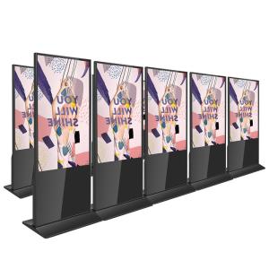 China 65 Inch Lcd Display Advertising Touch Screen Floor Stand Win7 10 Digital Signage For Cafeteria Advertising on sale
