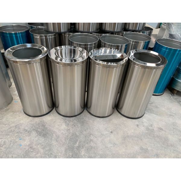 Double Layer Recycling Trash Garbage Can Waste Bin Bin Stainless Steel Trash Can with Inner Bucket